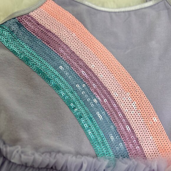 Cotton On Kids Girls Purple Tulle Rainbow Dress - Picture 5 of 11